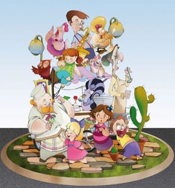 Esbós falla infantil El Pilar 2011 pilari