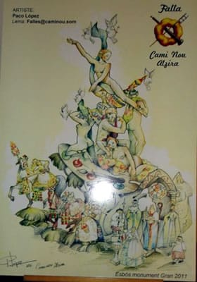 Esbós de la falla gran de Camí Nou (Alzira) 2011 gran1