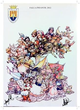 Esbós falla infantil Gran Via del Sud (Bétera) 2012 2 sur inf