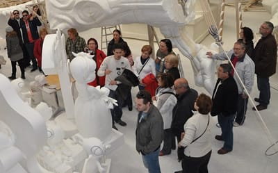 Visita al taller de la falla 2012 de À. Alcàsser-J. Maestre (3) a.alcazar j.maestre visita falla3 p1