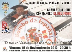 El Duc xarrarà amb Manolo el del Bombo