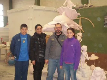Visita al taller de la Falla Escultor Vicent Pallardó (Torrent) 2013