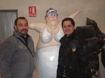 Visita al taller de la Falla Escultor Vicent Pallardó (Torrent) 2013