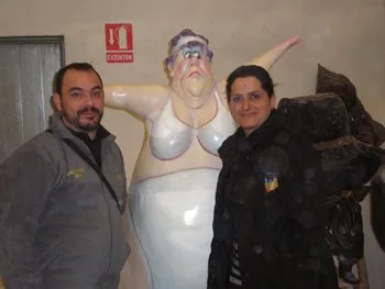 Visita al taller de la Falla Escultor Vicent Pallardó (Torrent) 2013