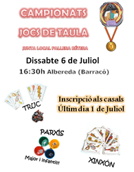 cartell campionat jocs taula jlf 2013