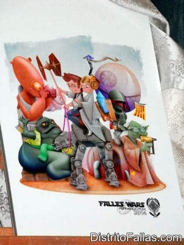 Boceto falla infantil Islas Canarias-Dama de Elche 2014