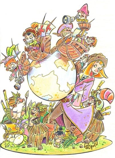 Boceto de la falla infantil de General Barroso 2014