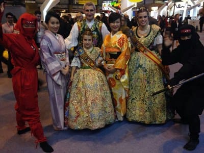 Falleras mayores de Dénia en Fitur
