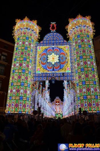 Iluminación Falla Sueca-Literato Azorín 2014