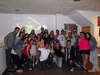 Final de la Champions en la Falla Les Roques