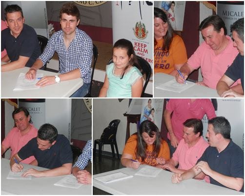 Firma de artistas 2015 de la Falla El Clero