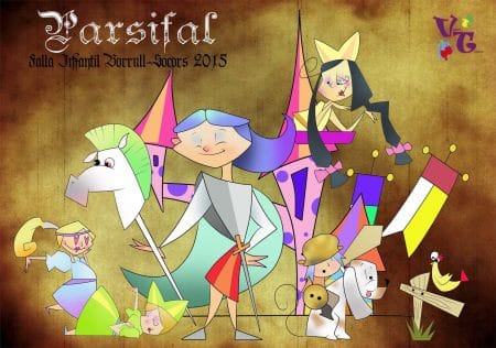 Boceto de la falla infantil de Borrull-Socors 2015