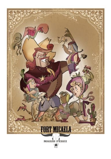 Boceto de la falla infantil de Santa María Micaela-Martín El Humano 2015