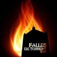 Cartel chamuscado el de las Fallas de Torrent