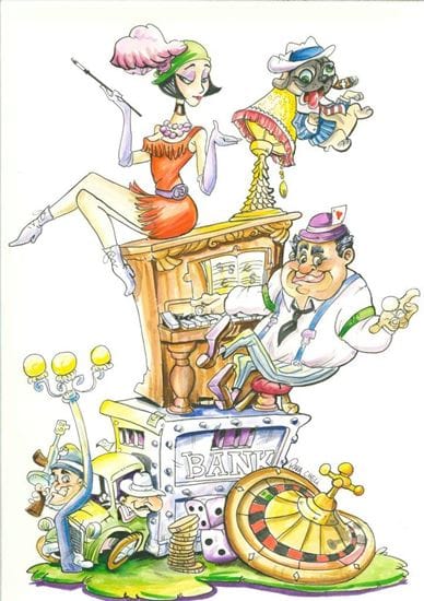 Boceto de la falla grande de Espartero-Ramón y Cajal 2015