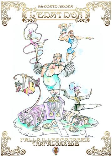 Boceto de la falla grande de Islas Canarias-Trafalgar 2015