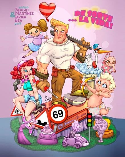 Boceto de la falla grande de Marqués de Montortal-Berni y Catalá 2015