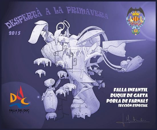 Boceto de la falla infantil de Duque de Gaeta 2015