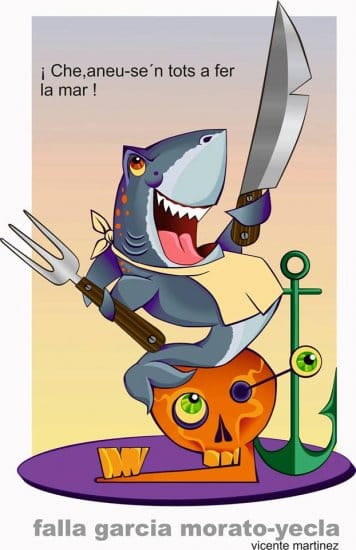 Boceto de la falla grande de García Morato-Yecla 2015