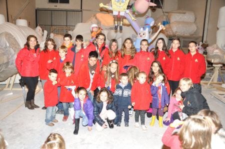 Visita al taller de las fallas de Carrera Malilla-Isla Cabrera 2015