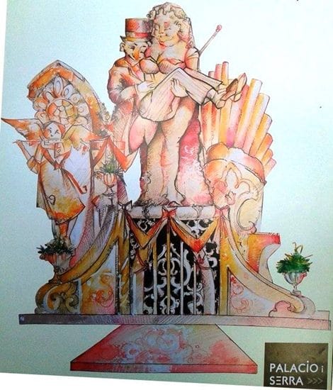 Boceto de la falla grande de Oeste 2015 (Dénia)
