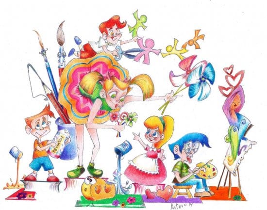 Boceto de la falla infantil de El Canet 2015