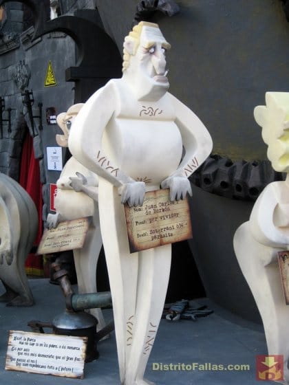 Juan Carlos I en la falla de Na Jordana de 2011