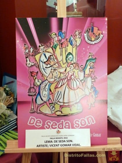 Boceto de la falla infantil de Jacinto Benavente-Reina Doña Germana 2016