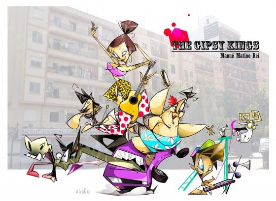 Boceto de la falla grande de Santiago Rusiñol-Conde de Lumiares 2016