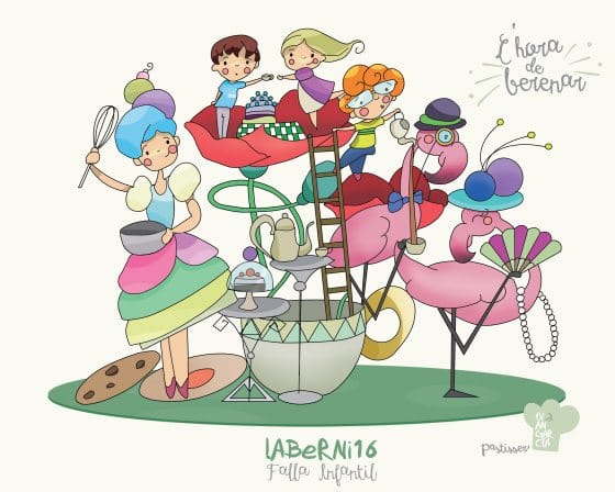 Boceto de la falla infantil de La Berni 2016