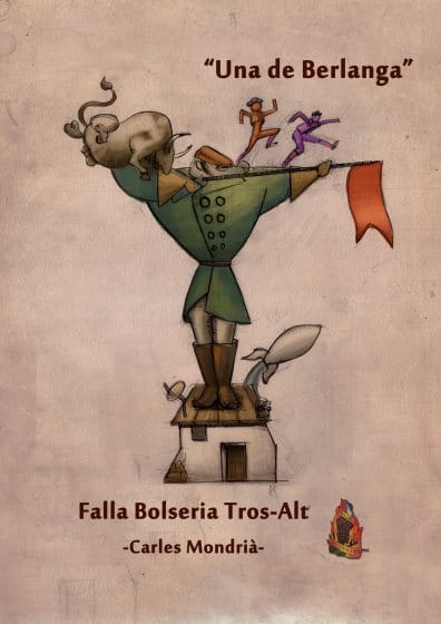 Boceto de la falla grande de Bolsería 2016