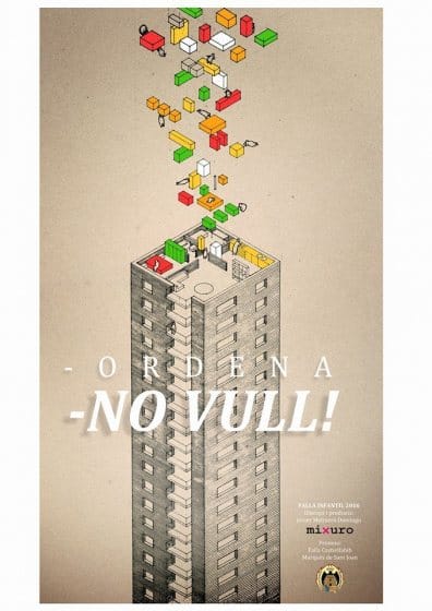 Boceto de la falla infantil de Castielfabib 2016