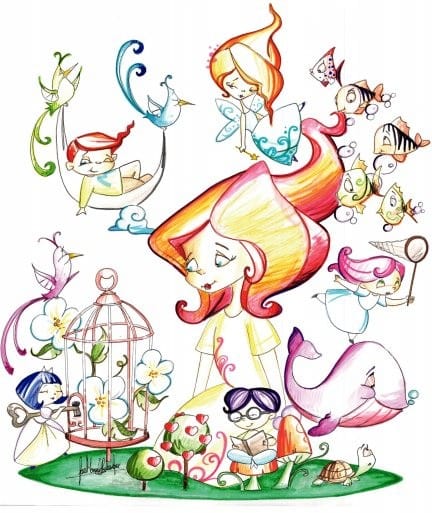 Boceto de la falla infantil 2016 de Manuel Candela-Av. Puerto