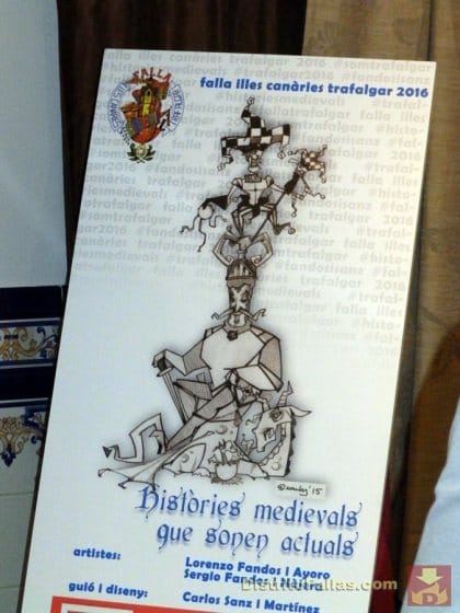 Boceto de la falla grande de Islas Canarias-Trafalgar 2016