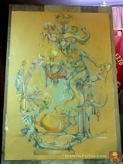 Boceto de la falla grande de Ramiro de Maeztu-Leones 2016