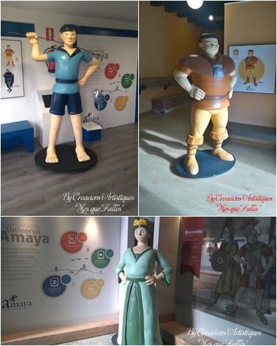 Ninots haciendo turismo en la provincia de Burgos