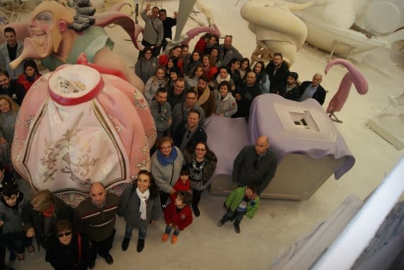 Visita al taller de Miguel Santaeulalia Serrán de la Falla Bilbao