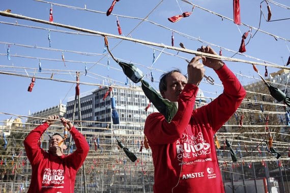 Pirotécnicos de la mascletà para la UNESCO (29 de febrero de 2016)