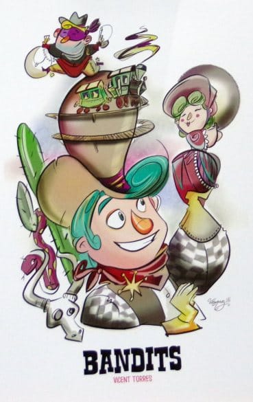 Boceto de la falla infantil de Cádiz-Literato Azorín 2017