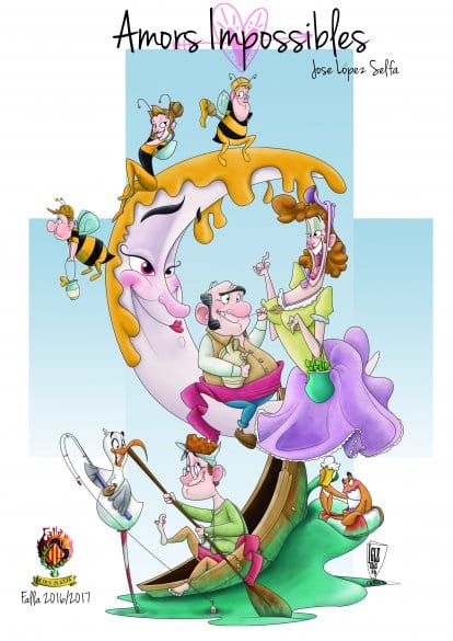 Boceto de la falla grande de Blocs Platja 2017