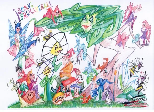 Boceto de la falla infantil de José María Haro-Poeta Mas y Ros 2017