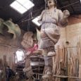 La figura del Palleter (Falla Palleter-Erudito Orellana 2018) en el taller de Manolo García