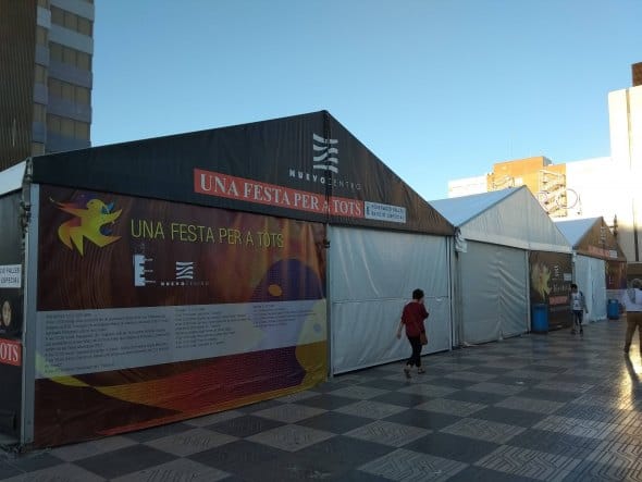 Carpas de "Una festa per a tots" en octubre de 2018