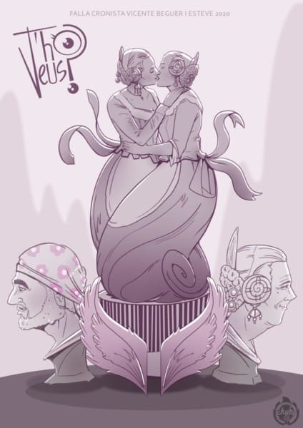 Boceto de la falla grande de Cronista (Torrent) 2020