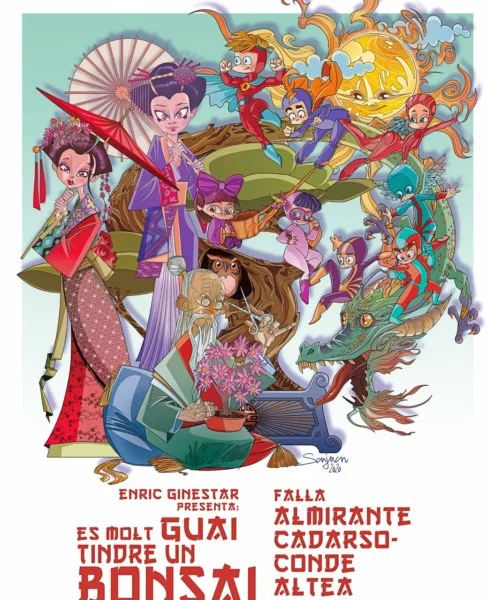Boceto de la falla infantil de Almirante Cadarso 2020