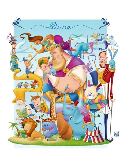 Boceto de la falla infantil de Cuba-Literato Azorín 2020