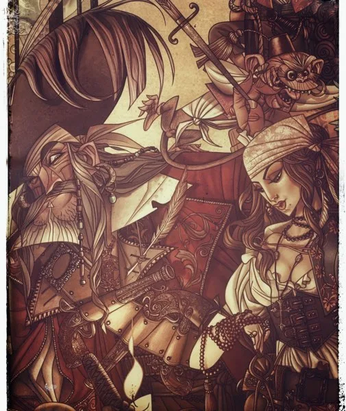 Boceto de la falla grande de L'Antiga 2020