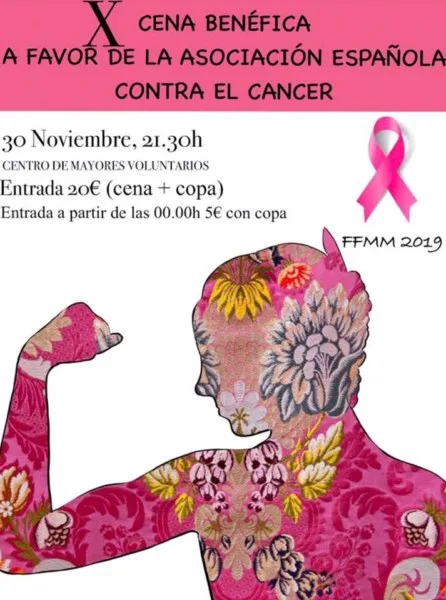 Cartel de la cena benéfica de las falleras mayores de Mislata 2019