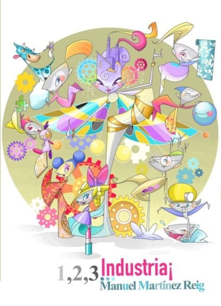 Boceto de la falla infantil de Industria 2020