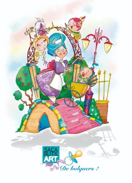 Boceto de la falla grande de Cádiz-Literato Azorín 2020